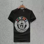 versace cotton classic medusa sequin t-shirt rainbow logo black